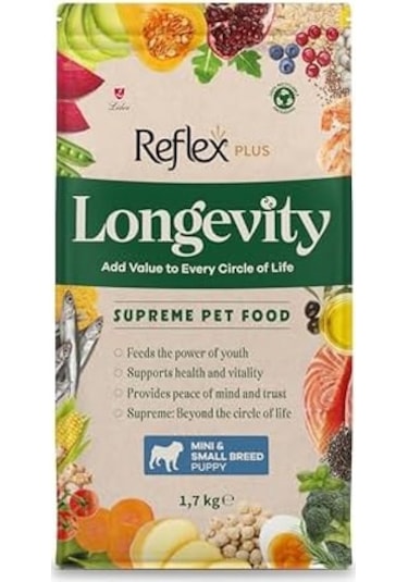 Reflex Plus Longevity Mini Ve Küçük Irk Yavru Köpek Maması 1700g 103 Ivory