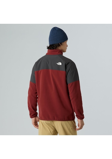 The North Face M Glacier Heavyweight 1/2 Zip Erkek Polar-30479 Bordo
