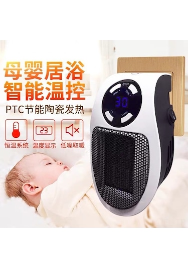 Pazly Mini Taşınabilir Seramik Isıtıcı - 500w Hızlı Isıtma, Dijital Termostat, 1-12 Saat Zamanlayıcı, Ofis/yatak Odası İçin