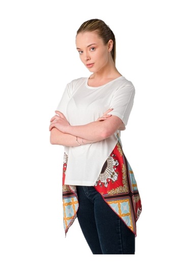 ekazak Eşarp Detaylı Örme Bluz 001