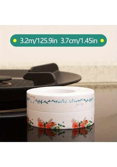 Pazly 1 Rulo Karikatür Kalafat Şerit, Kendinden Yapışkanlı Mutfak Mastik, Sızdırmazlık Bandı, Banyo Ve Tuvalet İçin 56672329 Diğer