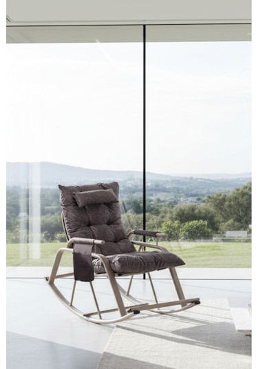 Sallanan Sandalye, Minderli Baba Koltuğu, Metal Tv Koltuğu, Dinlenme Koltuğu, Emzirme Koltuğu Antrasit