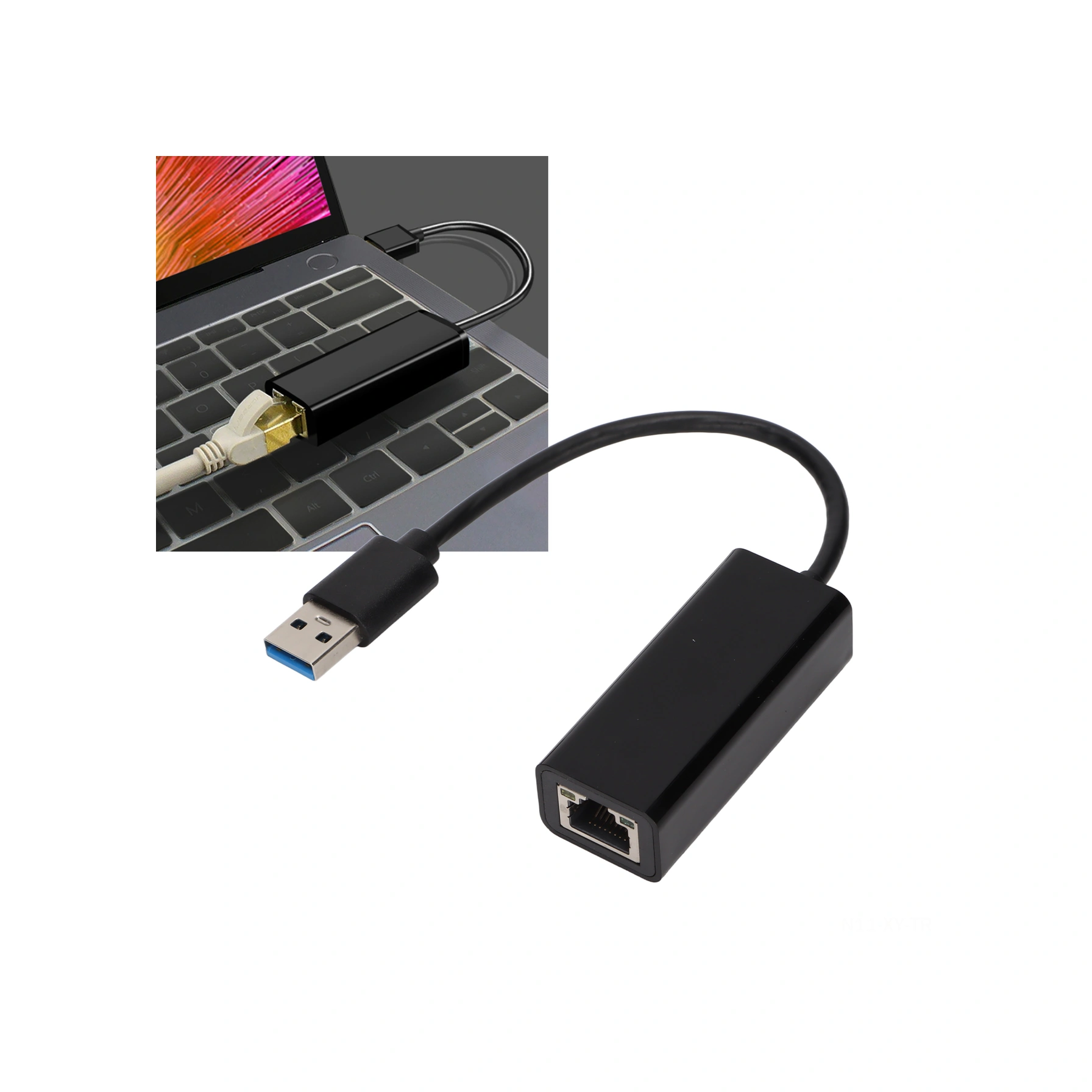 Shineyee Usb 3.0 Dış Ağ Kartı - 1000mbps Rj45 Ethernet Adaptörü, Hızlı Veri Aktarımı, Plug & Play, Çoklu Sisteme Uyumlu Win, Linux, Macos