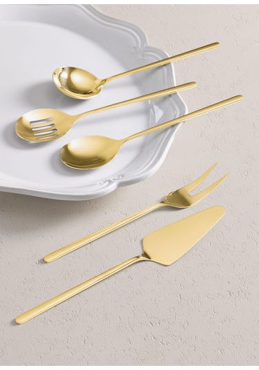 The Mia Giallo Servis Seti Gold 5 Parça Gold