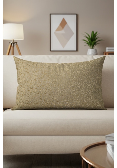 Sezyon Yuna Desenli 40 60 Açık Kahverengi Kırlent Kılıfı Açık Kahverengi