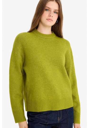 Defacto Oversize Geniş Kalıp Bisiklet Yaka Kazak R6044az25wngn311
