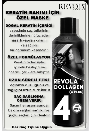 Revola Expert A Plus Yıpranmış Saçlar Ve Keratin Bakımı İçin Özel Maske 500 Ml