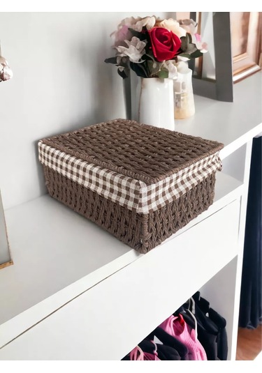 Logovo Bobrov Örme Depolama Sepeti 176789798 Kahverengi