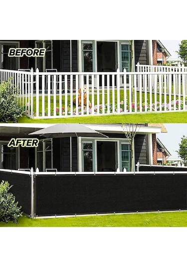 Elmpaly Ağır Hizmet Gizlilik Çiti 150gsm Rüzgar Toz Örtü Kahverengi 100x200cm