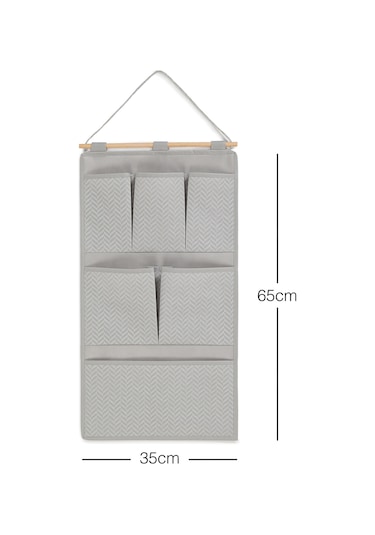 Ocean Home Textile Gri Balıksırtı Duvar Tipi Düzenleyici 35 x 65 cm