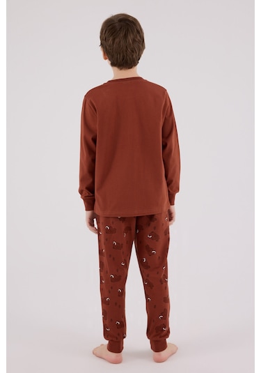 Rolypoly Erkek Çocuk Kahverengi Pijama Takımı Rp3667-c-v1