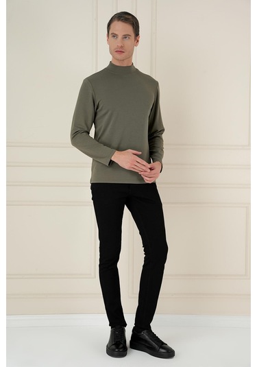 Ts 894 Slim Fit Haki Spor T-shirt Haki