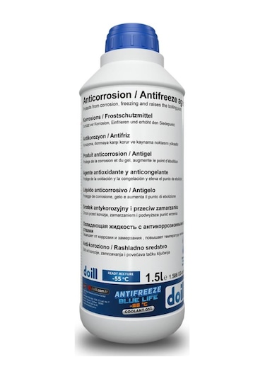 Doill -55 / -56 Derece Hazır Karışım 1.5 Litre Mavi Antifriz - G11