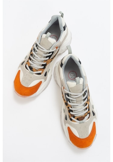 Luvishoes Lecce Turuncu Desenli Kadın Spor Ayakkabı Turuncu