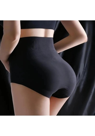 Kadın V-control Yüksek Bel Toparlayıcı Dikişsiz Ten Rengi Iyonizer Korse Külot Siyah