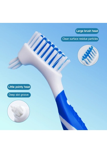 Yuqing Protezler İçin 1 Adet Diş Fırçası, Çift Taraflı Temizlik,