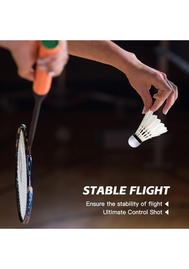 Geeksen Leıjıaer Profesyonel/başlangıç Seviyesi 12 Adet Toptan Badminton Topu - Dayanıklı Tüylü, Hızlı Ve Rüzgar Direncili, İç/ön Dış Kullanım