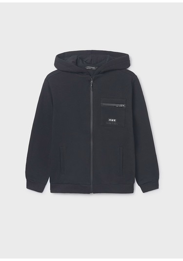 Mayoral Erkek Çocuk Fermuarlı Sweatshirt 7419 Siyah