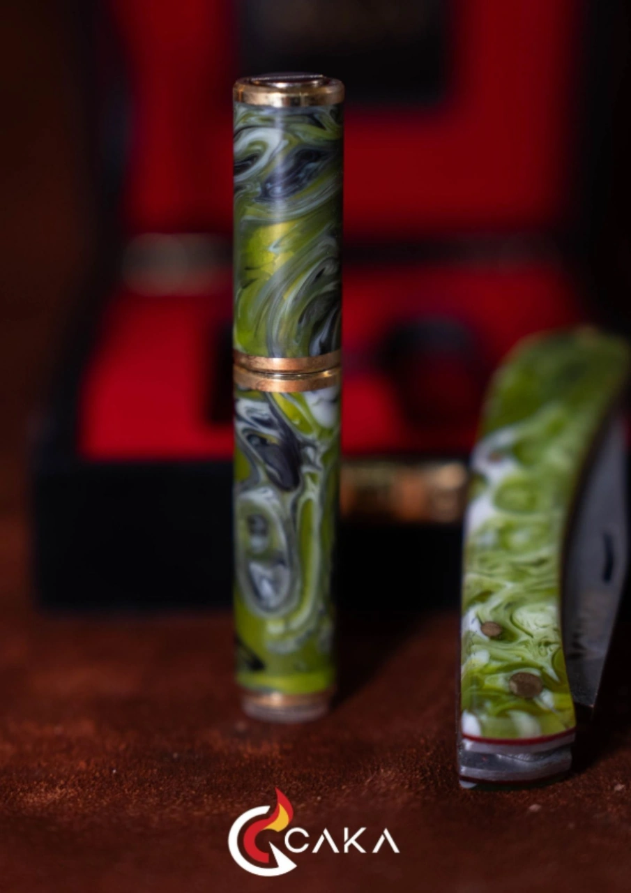 Caka Lighter Orıgın Premium Çakı & Çakmak Seti Yeşil Serisi Yeşil