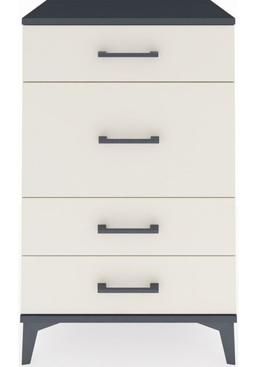 Hyperion Komodin 4 Çekmeceli 60x44x96 Antrasit-aytaşı Antrasit