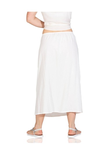 Jüpon Şile Bezi Pamuk Uzun Etek Astarı Tam Boy Jipon Krem Krm