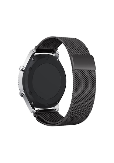 Samsung Uyumlu Gear S3 Kordon Frontier & Classic Metal Örme Kayış