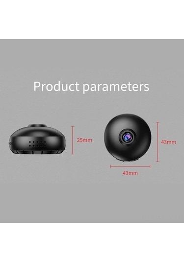 Ulzyvf Mini Wi-fi Kamera İç/dış Mekan Aksiyon Kamera Gece Görüşlü Hareket Algılama Siyah Siyah