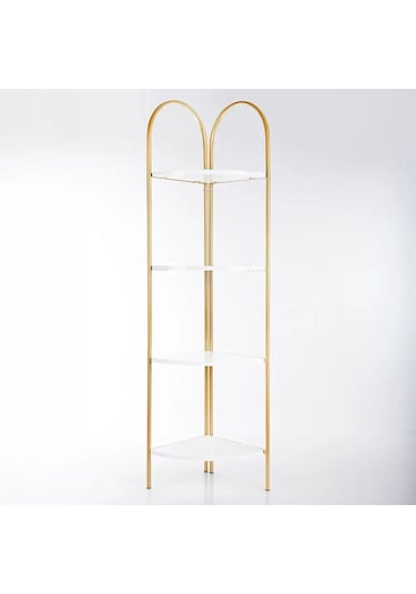 Artemis Gold Metal 4 Katlı Dekoratif Raf Gold