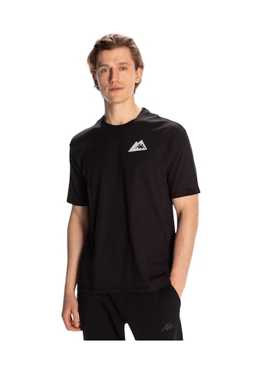 Kappa Erkek Frotis Regular Fit Tişört SIYAH