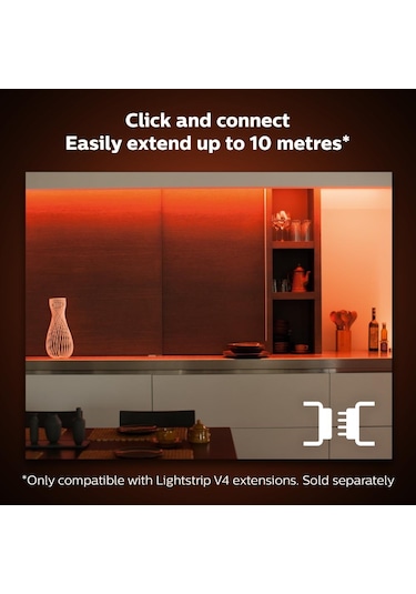 Philips Hue Akıllı LED Şerit 1 mt. V4 (Güç Adaptörü Dahil Değildir)