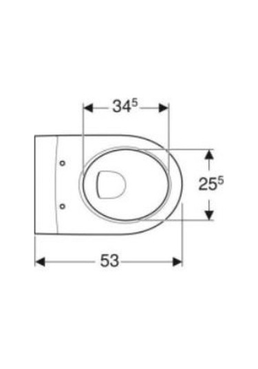Geberit İcon Rimfree Soft Slim Asma Klozet Ve Kapak Takımı, Beyaz