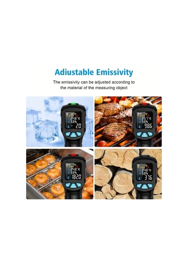 Motion003 Mestek Ir01a Dijital Kızılötesi Termometre Temassız -50 C İla 800 C Lcd Ekran P