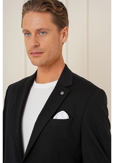 C 690 Slim Fit Siyah Spor Ceket Siyah