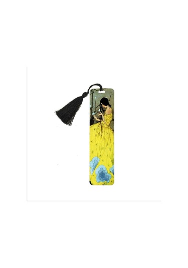 Baharın Vaadi Majorie Miller Baskılı, Püsküllü Kitap Ayracı Hediyelik Bookmark,ayraç-108