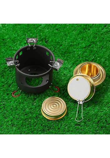 Geeksen Kamp Açık Hava Spirit Alkol Brülörü Kamp Ocağı Alkol Ocağı Braket Destek Seti Kamp Sobası Çok Renkli