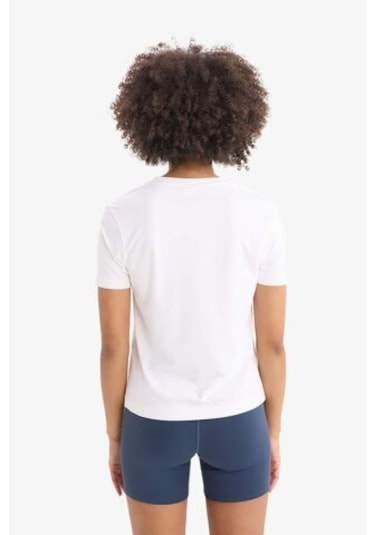 DeFactoFit Oversize Geniş Kalıp Bisiklet Yaka Baskılı Sporcu Kısa Kollu Tişört D9298AX25SPWT80