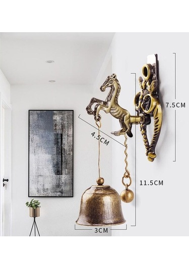 Pazly Eski Metal Çan Kapı Dükkâncı Iyi Şanslar Tokmağı Rüzgar Çanı Manyetik Duvar Asılı Süsleme Odası Bahçe Mağaza Ön Giriş Hediyesi Elefant
