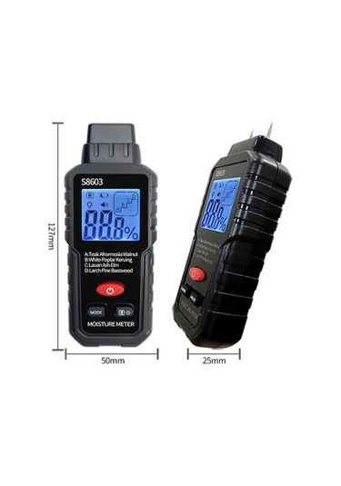 Trendooze Homyl Ahşap Nem Ölçer Higrometre 2 Pimli 4 Modlu Cihazı