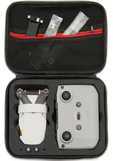 Maiyame Djı Mini 2 İçin Siyah Dış Kabuk Kırmızı İç Dolgu Taşınabilir Çantası - Su Geçirmez, Basınç Dayanıklı, Kumanda, 3 Pil Ve Aksesuarları Saklar