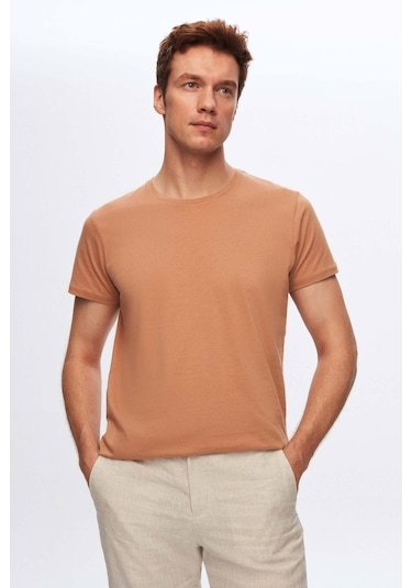 Ds Damat Regular Fit Vizon %100 Pamuk T-Shirt 4HC141996754M Vizon