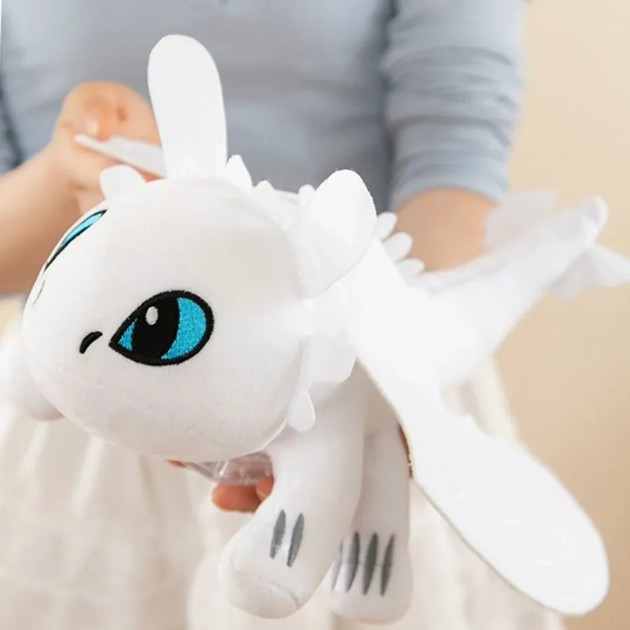 Padalink Siyah 27cm Uçan Kanatlı Ejderha Araba Tavan Dekorasyonu - Moto Kask Aksesuarı Peluş Figür