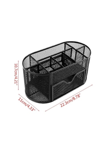 Ganzhoushop Metal Örgü Kalem Saklama Düzenleyici Çeşitli Eşyalar Saklama Kalemlik Çalışma Alanı Malzeme Düzenleyicileri Yetişkinler Çocuklar İçin Kırtasiye Çok Renkli