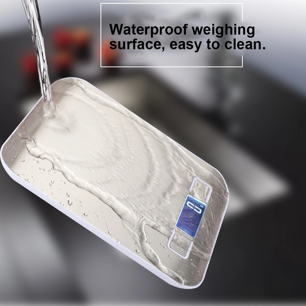 Youmex Mutfak Dijital Terazi 5kg - 304 Paslanmaz Çelik Platform, Lcd Işık, Tara Fonksiyonu, Süt/su Hacim Ölçümü, 2 Aaa Pil Dahil Çok Renkli