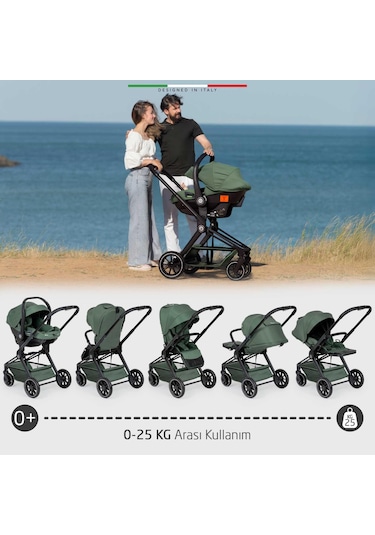 Elele Firenze Travel Sistem Bebek Arabası Yeşil