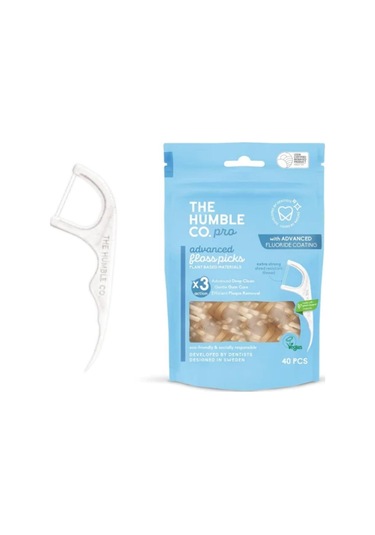Humble Advanced Floss Picks Kürdanlı ve Florürlü Diş İpi 40'lı