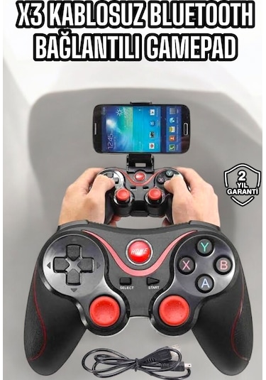 Game Stick Android Uyumlu Gamepad X3 Standlı Oyun Kolu Bluetooth Bağlantılı