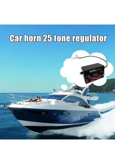 Dashanshop Siyah 25 Sesli Araç Kornası Kontrol Cihazı 12v 24v Çift Kadranlı Hoparlör Kontrol Kutusu