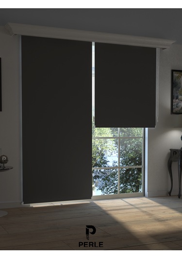 Koyu Gri Blackout Stor Perde Tam Karartma Yüksek Kalite Superblackout Koyu Gri