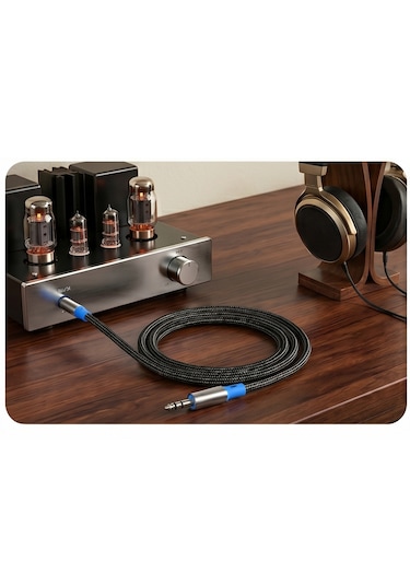 Aux Kablo 3.5mm Audio Kablosu Telefon, Tablet, Laptop Ve Araç İçin Ses Kablosu 100 Cm