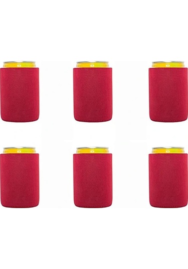 6 Adet Bira Kutusu Soğutucu/kılıf Yumuşak Yalıtımlı Yeniden Kullanılabilir Tutucu Ed Çok Renkli